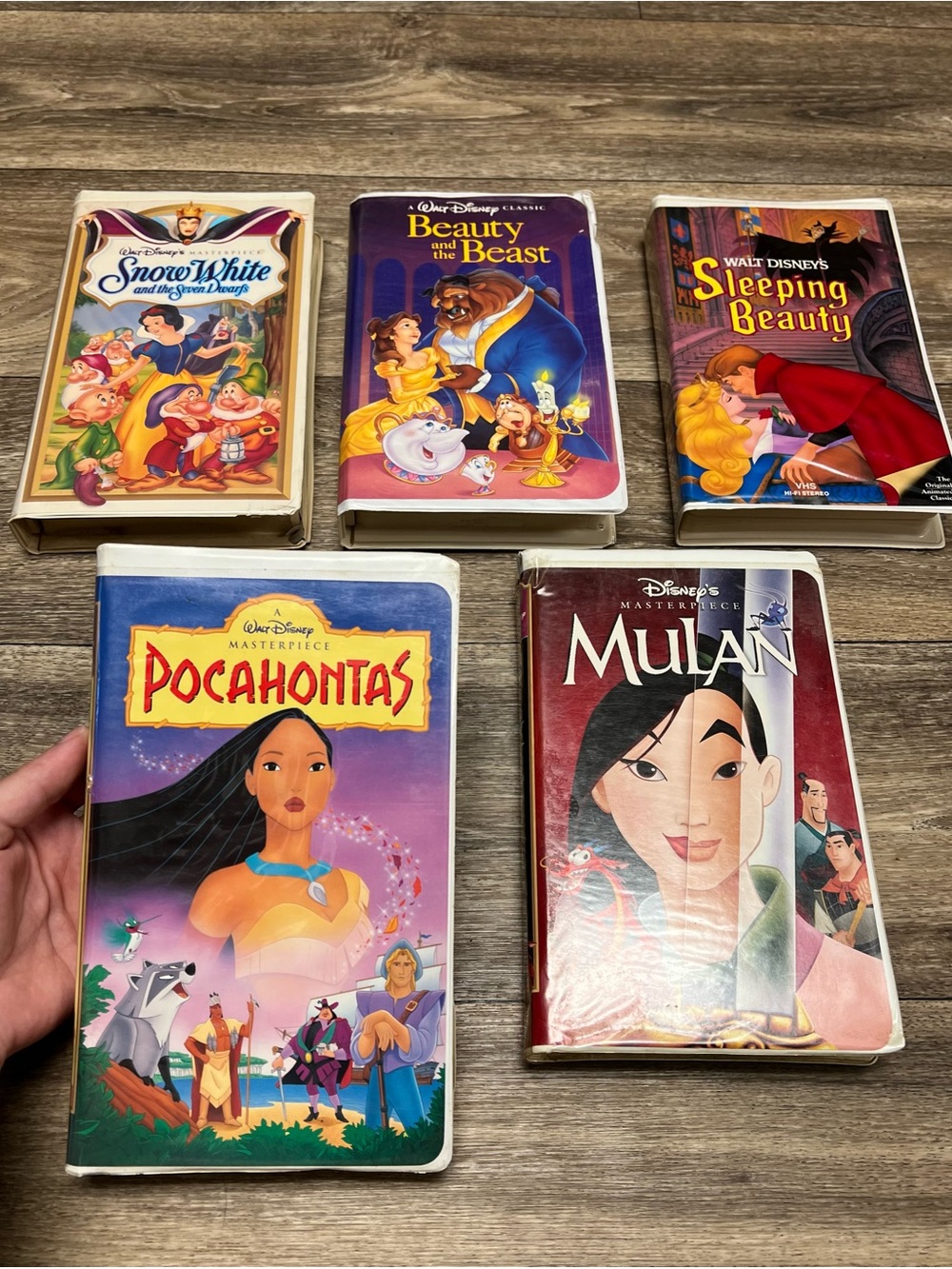 Vintage Disney VHS Tapes Princess Bundle